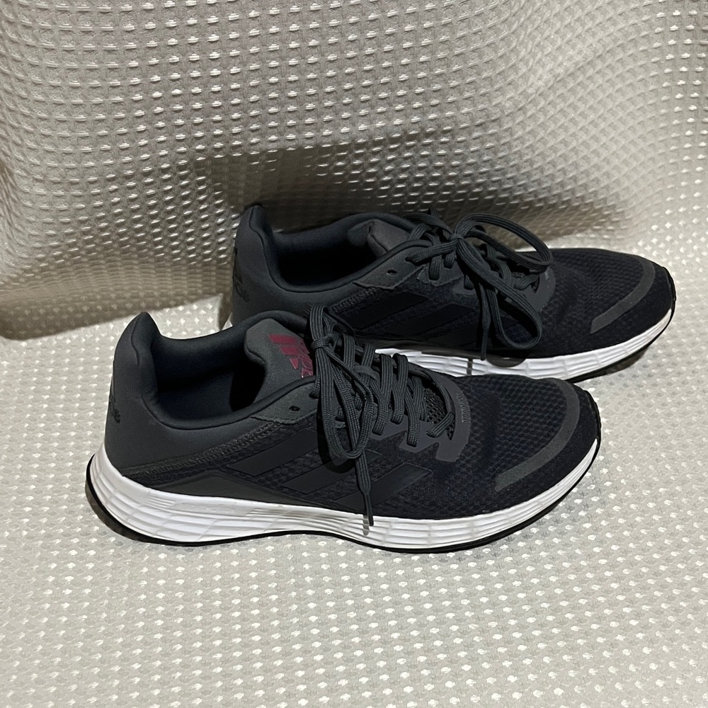 Adidas Women's Dark Gray and Pink Athletic Shoes - Picture 3 of 6